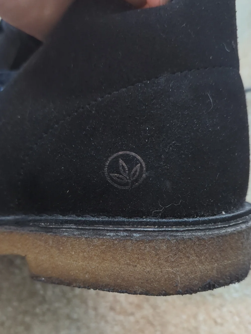 Clark Desert Black Faux Suede Chukka Boots - Men